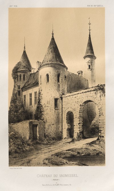 Pl. 89, Château du Vaumissel Calvados, 1860 von Victor Petit