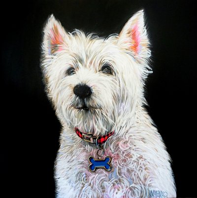 Charmantes Westie-Porträt von Victor Tkachenko
