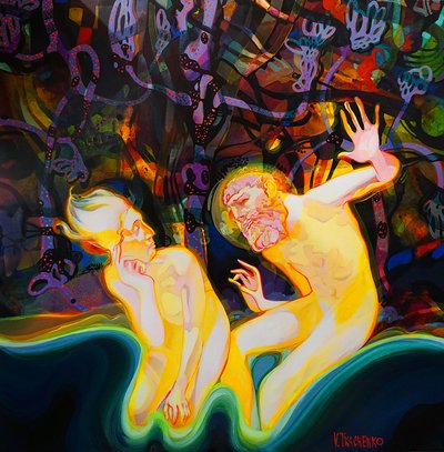 Leuchtende spirituelle Figuren von Victor Tkachenko
