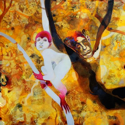 Mystisches Kind und Kopf von Victor Tkachenko
