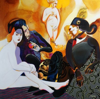 Mythische Figurenbegegnung von Victor Tkachenko