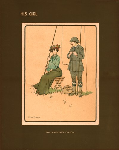 Sein Mädchen, der Fang der Angler von Victor Venner
