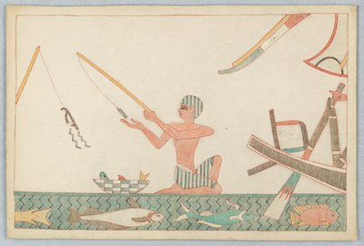 Der kleine Fisch und der Fischer, Illustration für Äsops Fabeln von Victor Wilbour