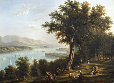 Blick vom Hyde Park auf den Hudson River, 1845 von Victor de Grailly