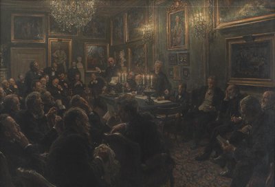 Eine Akademieratssitzung in Charlottenborg im Jahr 1904 von Viggo Johansen