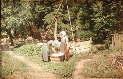 Junge Mädchen am Brunnen von Viggo Pedersen