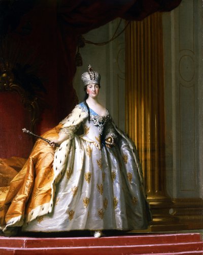 Porträt von Kaiserin Katharina der Großen in ihrer Krönungsrobe von Vigilius Erichsen