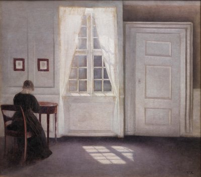 Innenraum in Strandgade, Sonnenlicht auf dem Boden, 1901 von Vilhelm Hammershøi
