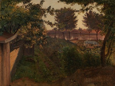 Hinter dem Garten des Künstlers an der Farimagsvej bei St. Jørgens Sø von Vilhelm Kyhn