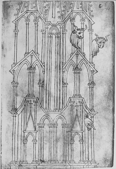 Erhebung des Turms der Kathedrale von Laon von Villard de Honnecourt