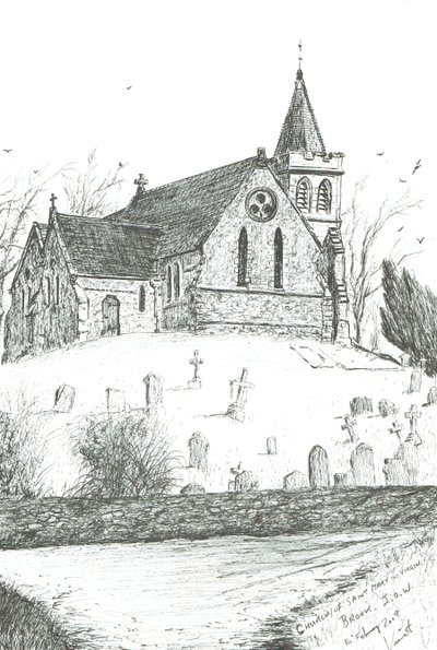 Kirche St. Mary the Virgin, Brook, I.O.W., 2009 von Vincent Alexander Booth