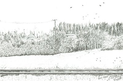 Blick vom Bahnsteig 3 auf den Bahnhof Ely, 2005 von Vincent Alexander Booth