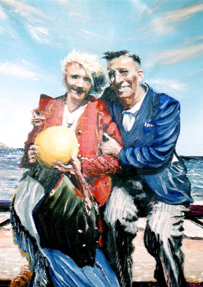 Oma und Opa mit Ball am Meer, 2017 von Vincent Alexander Booth