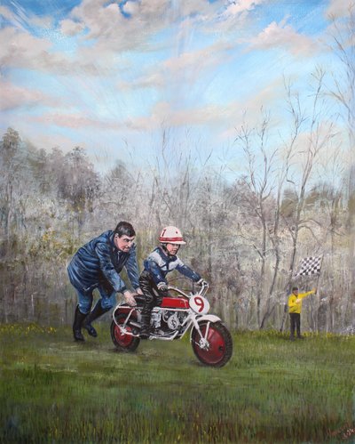 Motorradfahrer von Vincent Alexander Booth