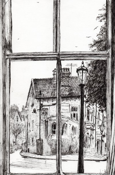 Blick vom Old Hall Hotel Buxton, 2009 von Vincent Alexander Booth