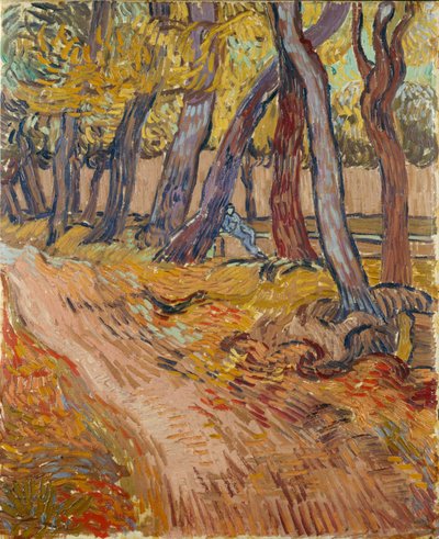 Pfad im Garten des Asyls in Saint-Rémy, 1889 von Vincent van Gogh