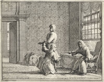 Schneider in einem Interieur von Vincent Laurensz. van der Vinne (II)