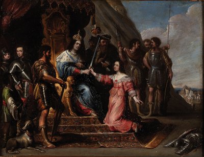 Allegorie der Gerechtigkeit oder Esther vor Ahasveros von Vincent Malò (I)