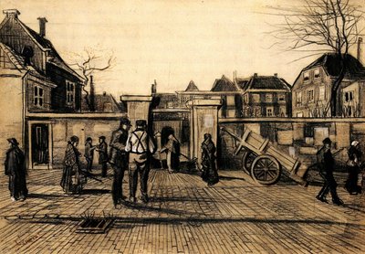 Eingang der Stadsbank van Lening in Den Haag, 1882 von Vincent van Gogh