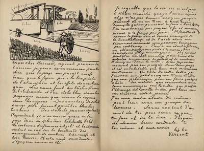 Faksimile eines Briefes von Vincent Van Gogh an Emile Bernard am 18. März 1888, aus dem Buch 