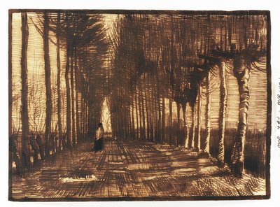 Figur auf einer Straße, 1884 von Vincent van Gogh