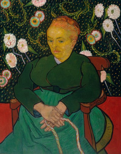La Berceuse Frau wiegt eine Wiege, Augustine-Alix Pellicot Roulin, 1851-1930, 1889 von Vincent van Gogh