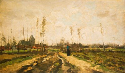 Landschaft mit Kirche und Häusern von Vincent van Gogh