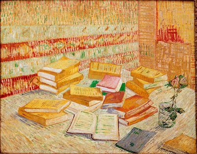 Die gelben Bücher oder Pariser Romanzen. Gemälde von Vincent van Gogh (1853-1890) 1887. Maße 73x93 cm. Baden-Baden, Privatsammlung von Vincent van Gogh