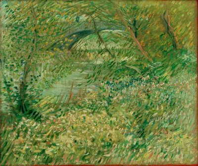 Seineufer im Frühling am Pont de Clichy von Vincent van Gogh