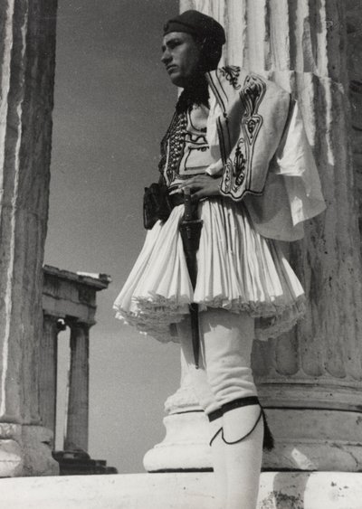 Griechischer Soldat auf der Akropolis, Athen, aus dem 