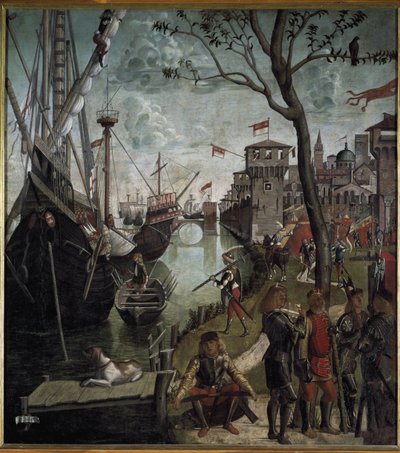 Legende der Heiligen Ursula: Die Ankunft der Pilger in Köln von Vittore Carpaccio