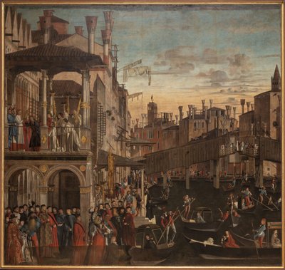 Wunder des Heiligen Kreuzes an der Ponte di Rialto, ca. 1496 von Vittore Carpaccio