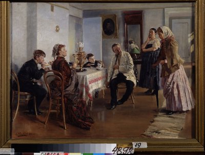 Die Anstellung eines Dienstmädchens von Vladimir Egorovic Makovsky