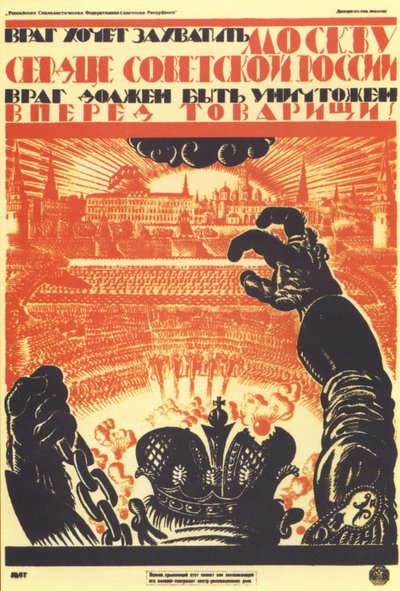 Der Feind will Moskau besetzen... Plakat von Vladimir Ivanovich Fidman
