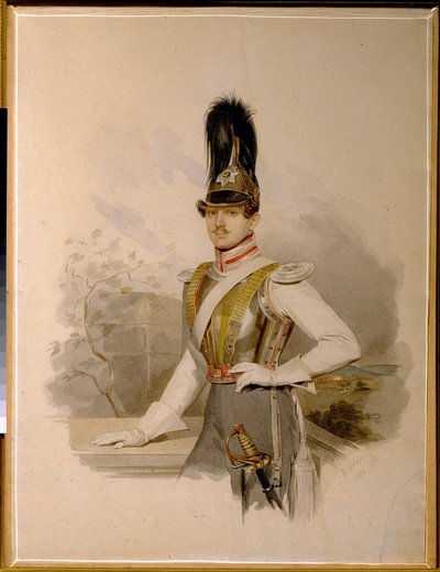 Porträt des Grafen Valentin Grigoryevich Stroganov (1801-1833) von Vladimir Ivanovich Hau