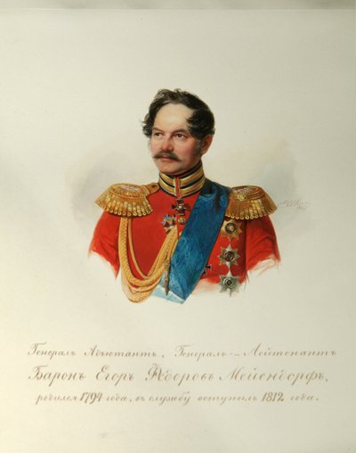 Porträt von General Yegor Fyodorovich Meiendorf (aus dem Album der kaiserlichen Leibgarde) von Vladimir Ivanovich Hau