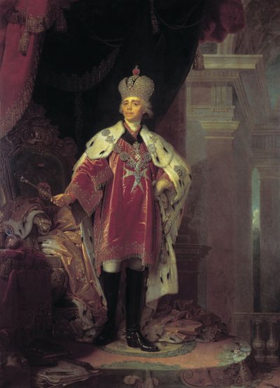 Porträt von Paul I., 1800 von Vladimir Lukich Borovikovsky