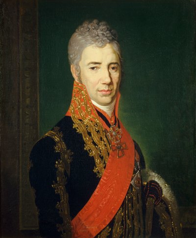 Porträt des Kronstallmeisters Sergey Ilyich Mukhanov 1762-1842 von Vladimir Lukich Borovikovsky