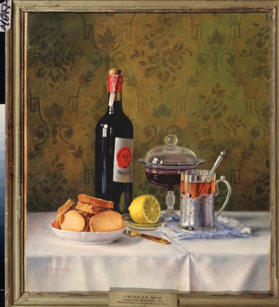 Ein Glas Tee. Stillleben von Vladimir Pavlovich Sokolov