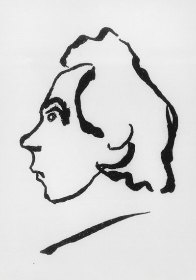 Porträt von Viktor Vladimirovich Khlebnikov, besser bekannt unter dem Pseudonym Velimir Khlebnikov (1885-1922) von Vladimir Vladimirovic Majakovskij