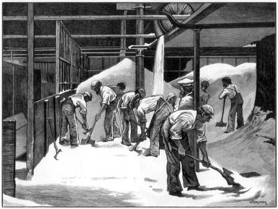 Zuckerherstellung in der Counterslip-Raffinerie, Bristol, 1873 von WB Murray