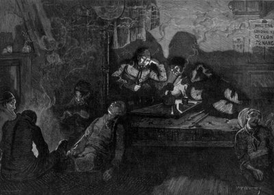 Opiumrauchen im East End von London, 1874 von WB Murrey
