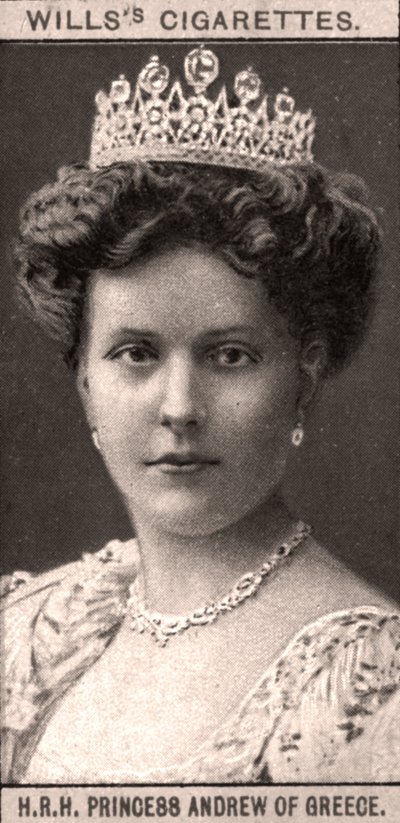 Ihre Königliche Hoheit Prinzessin Andrew von Griechenland, 1908 von WD and HO Wills