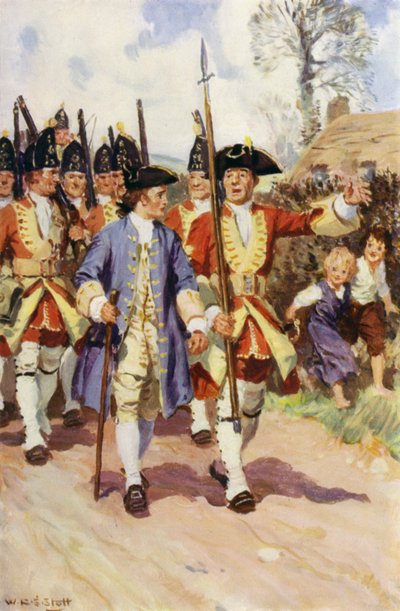 "Den ganzen Tag marschierten der Sergeant und der junge Soldat zusammen" von W.R.S. (after) Stott
