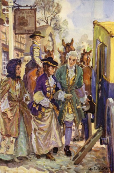 "Seine Lordschaft führte die Damen in das Fahrzeug" von W.R.S. (after) Stott