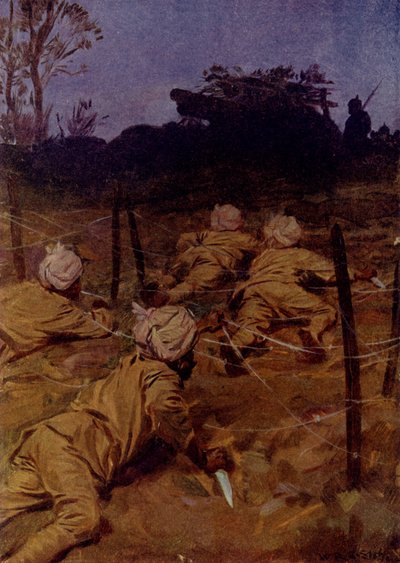 Die indischen Soldaten schlichen sich lautlos voran von W.R.S. (after) Stott