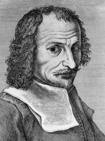 Porträt von Lorenzo Lippi (1606-1665), italienischer Maler, Dichter und Schriftsteller, Gravur aus dem Gedicht Malmantile racquistato, veröffentlicht von Stamperia Stefano Orlandini von John Ward Dunsmore