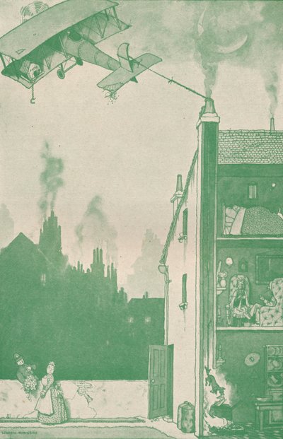 Ein verlassener junger Pilot, der jemandes Rationen aneignet, um 1918, 1919 von William Heath Robinson