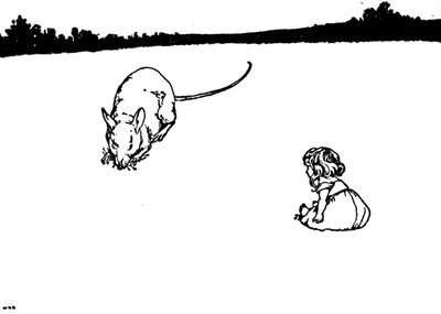 Du armes kleines Ding! sagte die Feldmaus, um 1930 von William Heath Robinson