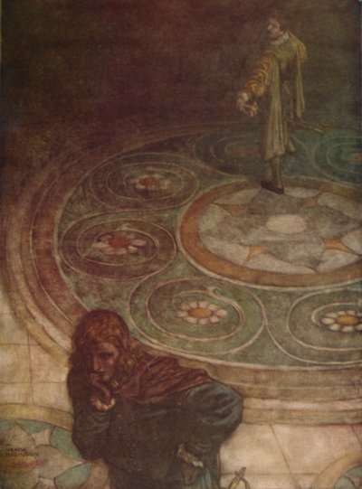 Viola: Doch ein mühsamer Streit! Wen auch immer ich werbe, ich selbst würde seine Frau sein., 1923 von William Heath Robinson